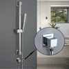 Other Faucets Showers Accs Chrome Polished Shower Head Holder Handheld Shower Spray Bracket Wall Mounted Bidet Sprayer Holder Concealed Shower Accessories 231102