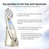 Masseur de tête infrarouge EMS radiofréquence vibration anti-chute masseur cuir chevelu peigne de massage micro courant soins des cheveux traitement de perte 231102