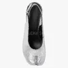 Scarpe eleganti da donna Décolleté con punta divisa Tabi Chic in pelle argento metallizzato Décolleté con tacco alto firmati