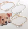 犬の首輪チェーンリンクカラープリンセスネックレス猫ジュエリーかわいい子犬のアクセサリーチワワの結婚式のもの