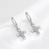Hoop Earrings Trendy Classic Cross CZ Zircon Huggie For Women Ear Piercing Cartilage Wedding Party Earring Jewelry Gifts Eh1885