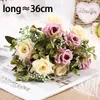 Dekorativa blommor Vacker Peony Rose Curled Silk Flower Christmas Diy Home Garden Party Wedding Decor Artificial