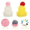Boll Caps 10st Knitting Hat Decorations Mini Ornament Wool Hats DIY Supplies (Mixed Color)