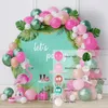 Décoration de fête Tropical hawaïen ballon guirlande arc Kit Ballon bébé douche confettis anniversaire été Hawaii décor mariage