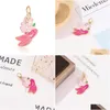 Arts and Crafts pasuje do Pandora bransoletki 30pcs Cartoon Colourf Mermaid Pendant Charms Koraliki Sier koralika do hurtowego DIY Europejski naszyjnik Dhlff