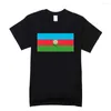 Heren t shirts geprinte t-shirt azerbeidzjan vlag azeri zeehondenaanpassing losse top heren mode korte mouwen korte mouwen