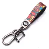 Keychains Car Door Lock Keychain Simple Strong Carabiner Buckle Graffiti Condole Belt Key Chain Ring Detachable Keyring Holder