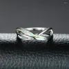 Hochzeit Ringe Einfache Weibliche Hohl Kreuz Dünne Ring Charme Silber Farbe Ohrringe Trendy Unschärfe Opal Stein Engagement Für Frauen