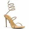 Спираль 54CD2 Ladies Fashion Personality Strap Sandals Designer Designer Женские высокие каблуки 10 см 230403