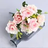 Декоративные цветы Гардиния искусственный шелковый цветочный букет букет ручной работы свадебной вечеринки столик роза цветочный