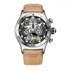 Montres-bracelets Reef Tiger/RT Hommes Sport Montre Mécanique Automatique Squelette Acier Étanche Tourbillon Reloj Hombre