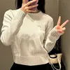 designer jumper sweaters women knit sweater clothes fashion pullover female autumn winter clothing ladies white loose long sleeves eleg Chde