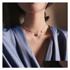 Arts And Crafts Mermaid Necklace Seas Daughter Super Fairy Ins Talent Online Influencer Fashion Choker Crystal Tassel Drop Delivery Dhnqa