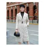 Women's Leather Jacket Winter Genuine Women Wool Fur Collar Long Sheepskin Coat Female Korean 90% White Duck Down Jac2023