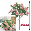 Dekorativa blommor 11 huvuden Artificial Rose Bouquet Temperament Multi Color Silk Fake For Home Wedding Party Decoration