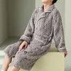 Vêtements de nuit pour hommes Robe d'hiver chaud Kimono vêtements de nuit pyjamas pour dormir flanelle grande taille 6XL vêtements de maison hommes pyjama