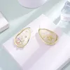 Stud Earrings Crystal Pearl Flower Waterdrop For Women Copper Zircon Earring Fashion Jewelry Aretes De Mujer 2023 D20