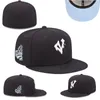 Fitted hats Designer size Newest Colors Baseball Fitted Caps Brown Black Color Chicago All Teams Sport 2023 World Patched Full Closed stitched Letters hats mix order