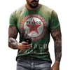 Mens Tshirts Vintage Tshirts 3D Castrol Print Print с коротким рукавом.