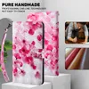 Capa carteira de couro 3D S24 para Samsung S24 Ultra Plus A05S A15 Huawei Honor 90 Lite Pro Moto G54 G Power Stylus 2023 Flor Sakura Borboleta Slot para cartão Flip Cover Bolsa