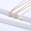 Ketens schattige tak vogel hangers ketting geometrische origami kolibrie sleutelbeen kettingen charme dames mode sieraden