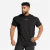 T-shirts pour hommes T-shirt en coton Fitness pour hommes d'été Fitness pour hommes Fitness pour hommes chemise respirante pour hommes mode haut moulant T-shirt noir pour hommes 230403