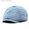 Berets BUTTERMERE Denim Newsboy C Men Women Cotton Eight Panel Hat Women's Baker Boy Cs Blue Retro Hats Male Boina BeretL231103