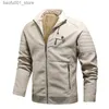 Jaqueta masculina de couro tática de veludo, casaco de lã à prova de vento com capuz quente para motocicleta, moda casual militar pu, casaco q231103