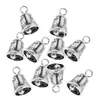 Decorative Figurines 10pcs Craft Bells Mini Bell Ornament For Art Festival Christmas Decoration DIY Handicrafts - 1.5cm Silver