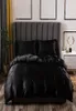Ensemble de literie de luxe King Size noir Satin soie couette lit maison Textile reine taille housse de couette CY2005199257033