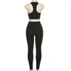 Conjuntos ativos feminino conjunto de ginásio preto roupas yoga sexy sutiãs esportivos correr cintura alta leggings calças apertadas exercício fitness wear