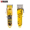 Hårtrimmer Wmark NG411 Transparent stil Yellow Base Professional laddningsbar Clipper Cord Cordless med kilblad 231102