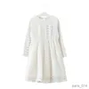 Ensembles de vêtements robes pour enfants robe de soirée de mariage blanche à manches longues robe en dentelle pour adolescente mode vêtements pour enfants