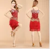 Scene Wear Woman Sexig Tassel Latin Dance Dress Girls Sequin Dancing