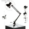 Desk Lamps Manicure Table Lamp Nail Desk Night Light Fixture With Clamp Computer Office Accessories Vintage LED Folding Book Read Writing Q231104