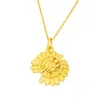 Pendant Necklaces 2023 Brass Gold-plated Accessories Small Daisy Women Wedding Sand Gold Clavicle Chain Necklace Jewelry Wholesale