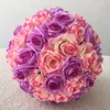 Flores decorativas 6 "Casamento Pomander beijando Ball Ball Artificial Flower Ornament for Garden Market Decoration