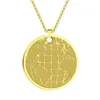 Pendentif Colliers Ronde En Acier Inoxydable Charme Collier Pour Hommes Mode Hip Hop Punk Bijoux Accessoires Cadeau De Fête En Gros