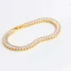 Wholesale Women 18K Gold Plated Cz Tennis Chain Choker Rainbow Necklaces Custom 925 Sterling Silver 14K Pink Turquoise Jewelry