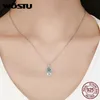 Wostu Real 925 Fatima Hamsa Pendant Choker Necklace for Women Fashion Bijoux Jewelry Gift CQN264 Y19061703268T