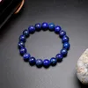 Charm armband högkvalitativ naturlig lapis lazuli blå sten pärlor armband för kvinnor män stretch armband par yoga smycken kvinnlig man gåva 230403