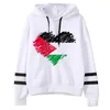 Hoodies femininos Palestina Mulheres Gráfico 2023 Tracksuit Sweater Feminino Vintage