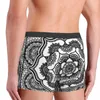 Cuecas primavera lótus abstrato preto e branco calcinha shorts boxer briefs masculino roupa interior respirável