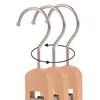 Gancio per abiti in legno Decora creativo Borse multifunzionali Cappelli Clip Rack Carf Dress Log Hangers Display Home Organizer LX6208