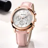 Polshorloges luxe topmerk megir dames mode kwarts pols horloge echt lederen casual waterdichte analoge horloges klok relogio feminino