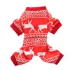 Vestuário para cães Inverno Natal Pijama Quente Fleece Cachorrinho Macacão para Cães Pequenos Santa Rena Snowflake Traje York Beagle Roupas