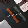 Bekijk banden echte lederen link lusband 20mm 22 mm snel release cowhide horlogeband keeper vergrendeling accessoires voor mannen