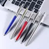 Metal Ballpoint Pen Press Style Business Students Gift Pens Automatic Rollerball Ink Office Ball Point med