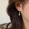 Boucles d'oreilles pendantes u-magical français Vintage Long gland Simulation perle boucles d'oreilles pour les femmes bijoux de fête exquis