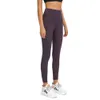 Tenues Pantalon de yoga taille haute avec poche LU134 Solide Femmes Élastique Courir Sport Leggings Fitness Entraînement Serré Non Voir À Travers Workou